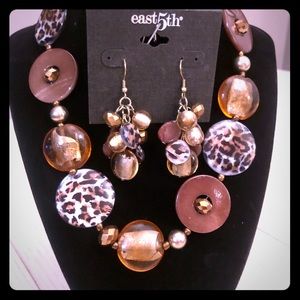 3/$20 NECKLACE & EARRING SET IN TRIBAL PRINT